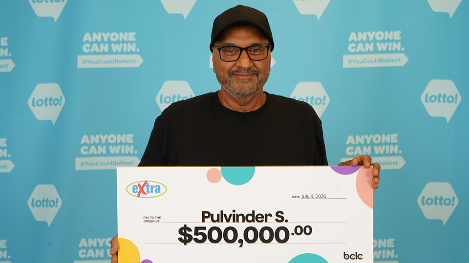 BCLC Extra winner Pulvinder S.